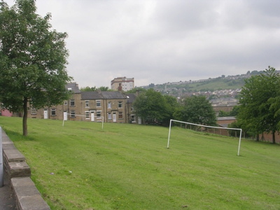 perfectly marked football pitch