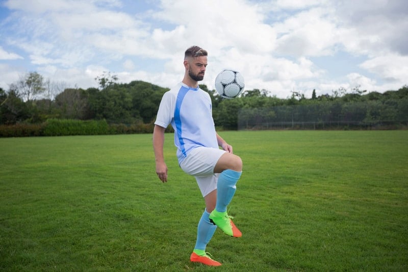 Juggling soccer ball