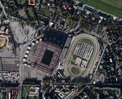 milan san siro stadium from above