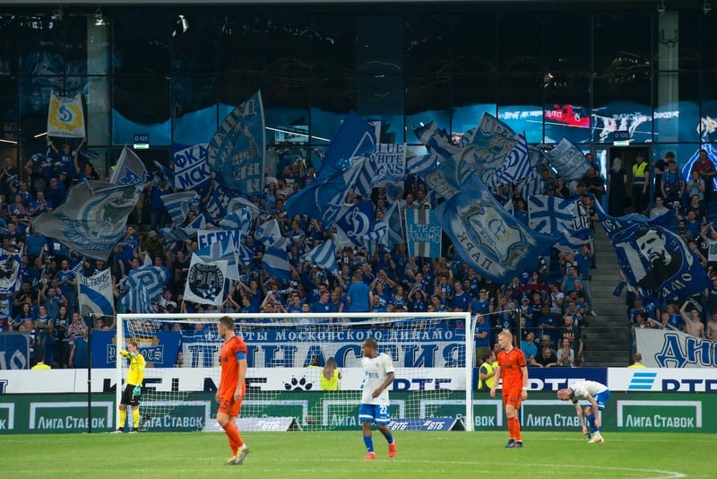 A group of soccer players in the Russian Premier League