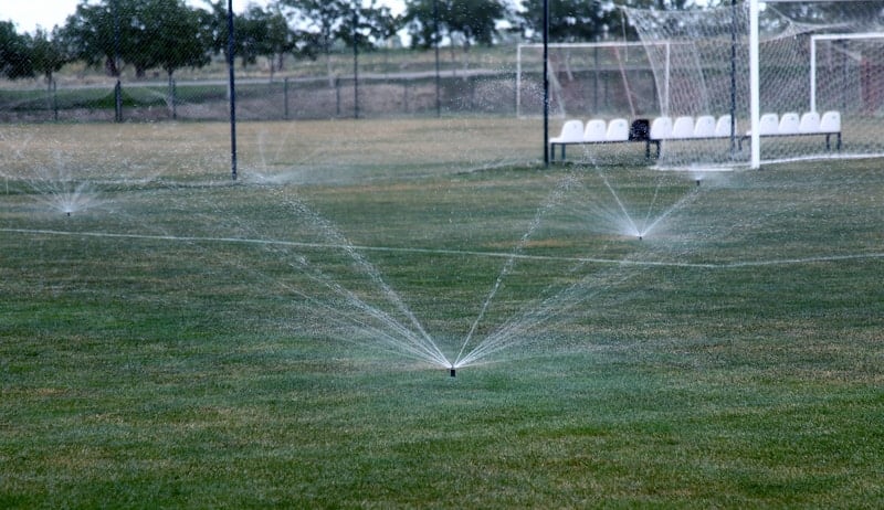 Wet Soccer Pitch